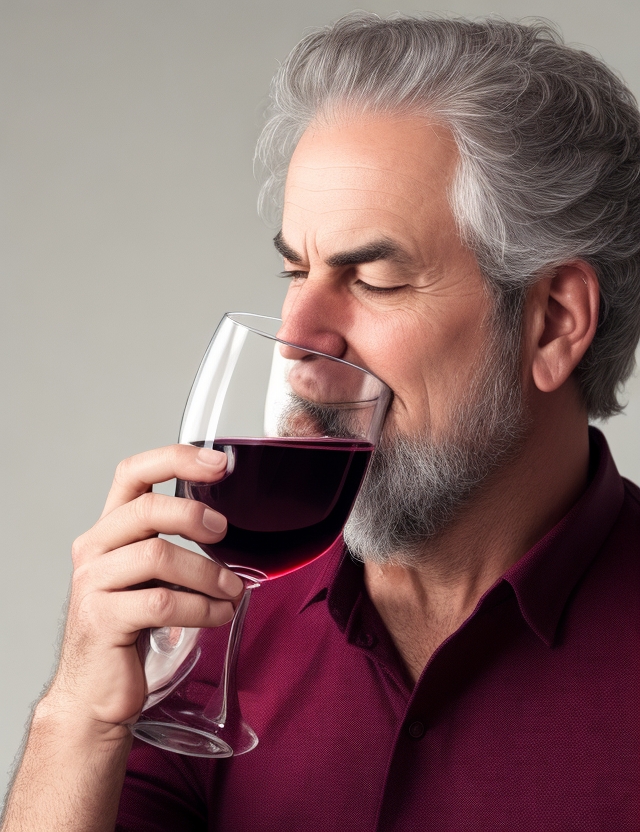 a man using wine to cope with life