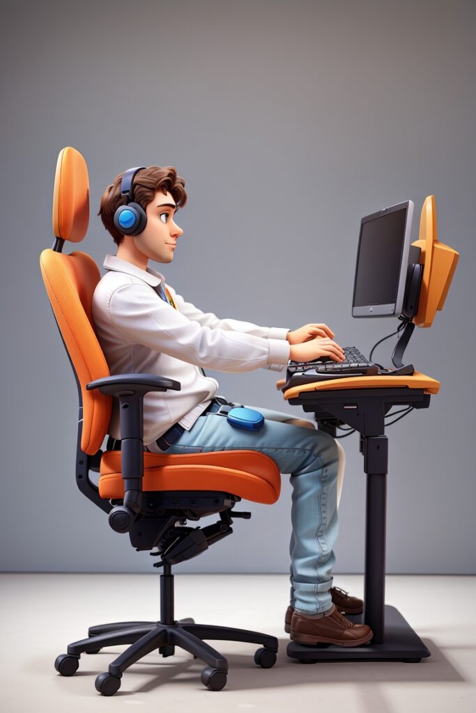 Ergonomic sitting posture 